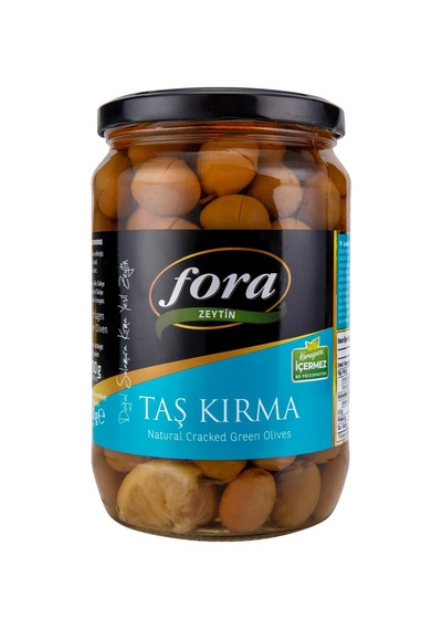 5 Adet Fora Taş Kırma Doğal Yeşil Zeytin 351-380 400 G