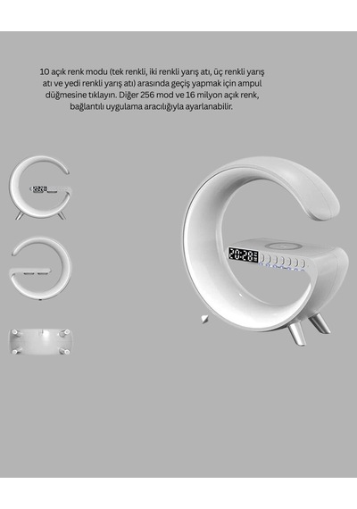 Northcity 15w Kablosuz Şarjlı Akıllı Masa Lambası - Rgb Modlu Ve Çok Fonksiyonlu