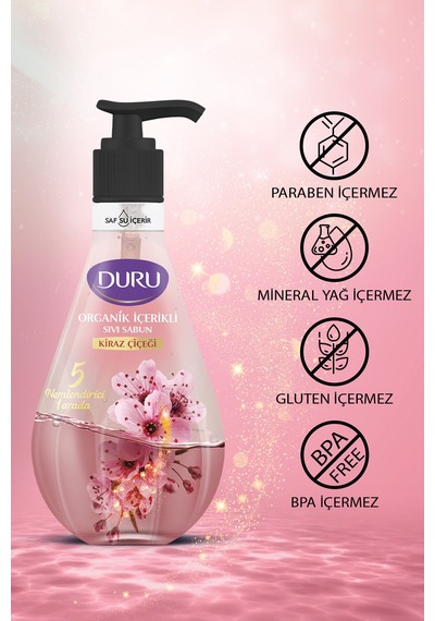 Organik Içerikli Kiraz Çiçeği Sıvı Sabun 3x500ml