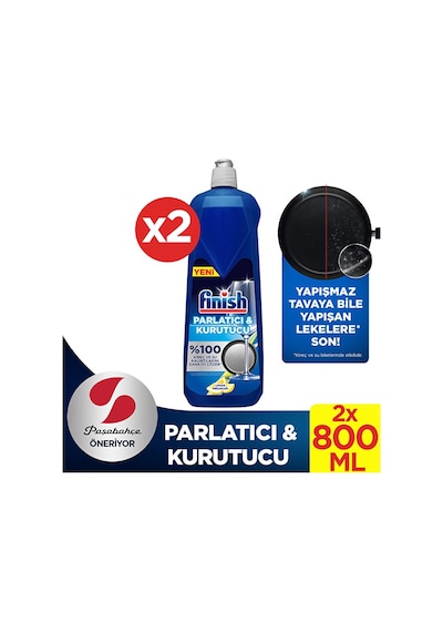 Finish Bulaşık Makinesi Parlatıcı & Kurutucu Sıvı Limon 800 Ml X