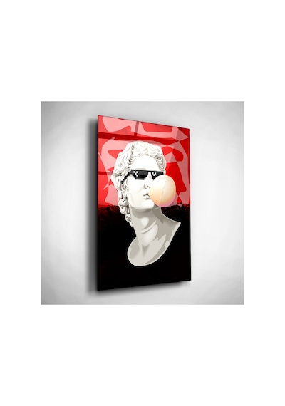 Michelangelo David Cam Tablo Gözlüklü Pop Art Duvar Dekoru Ev, Ofis Ve Genç Odası İçin Dekoratif Modern Tablo