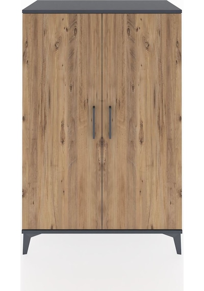 Hyperion Dolap Tek Raflı 2 Kapaklı Tek Askılı 88x44x134 Antra... Antrasit Hyperion Dolap Tek Raflı 2 Kapaklı Tek Askılı 88x44x134 Antra... Antrasit