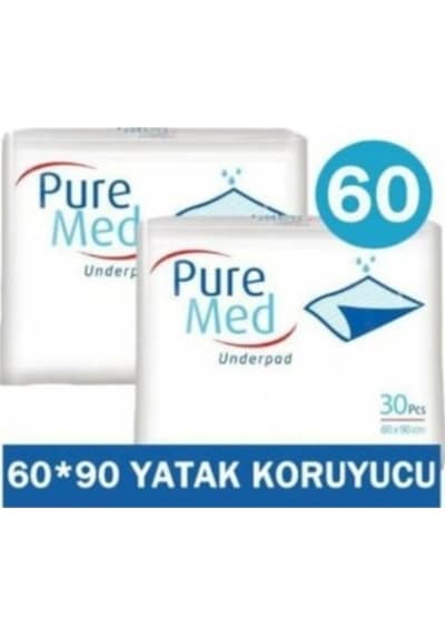 Puremed 60 x 90 CM Hasta Altı Bezi Serme Yatak Koruyucu 30'lu x 2 60 Adet