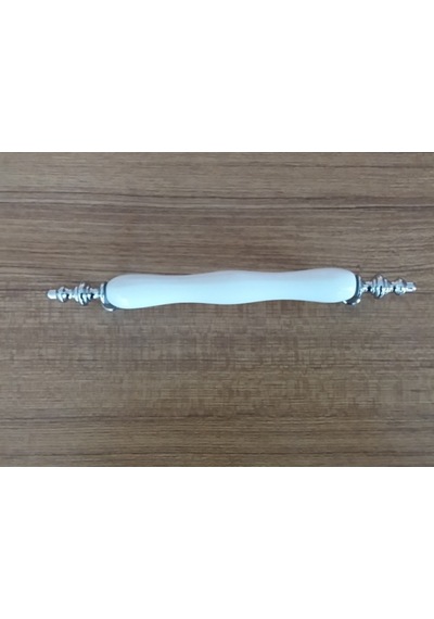 Mobaksaksesuar Porselen Boğumlu Kulp Krom Iğne Ayak 128 Mm