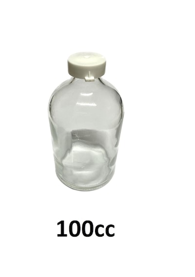 100cc Penisilin Flakon Cam Şişe 10 Adet Sızdırmaz