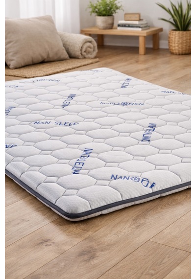 Nano 5cm Sünger Şilte 140x190 Ped Yatak Şiltesi Pedi Topper Katlanabilir Katlanır