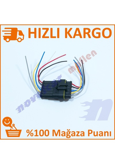 Maflen Su Geçirmez Hazır Bağlantı Soket 6pin Dişi erkek Set-s2931