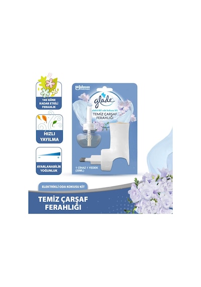 Glade Temiz Çarşaf Ferahlığı Elektrikli Oda Kokusu 20 ML