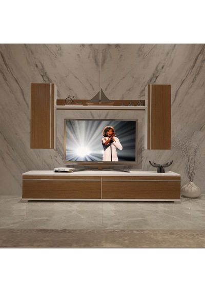Decoraktiv Eko 7 Mdf Std Tv Ünitesi Tv Sehpası Beyaz - Ceviz