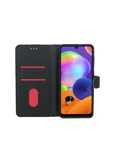 Samsung Galaxy Uyumlu M30 (M305) Kılıf FitCase Fabric Kapaklı Cüzdanlı