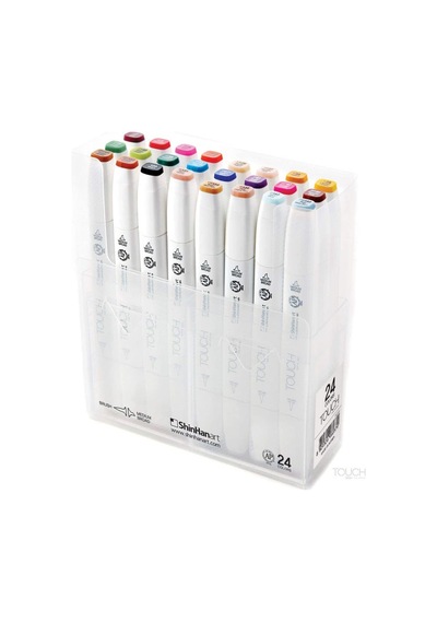 Touch Twin Brush Marker Fırça Uçlu Marker Seti 24 Renk