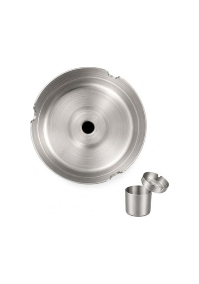 Paslanmaz Çelik Dumansız Küllük, Tamamı Metal İç Dış Mekan Kokusuz Oto Kül Tablası
