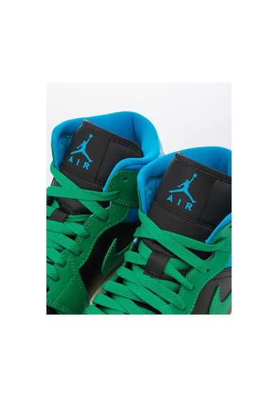 Nike Jordan Air 1 Mid Unisex Spor Ayakkabısı Bq6472-033 Yeşil-siyah Mavi Yeşil-siyah Mavi