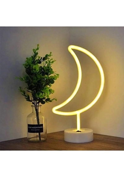 Ay Neon Led Lamba 10 Parça Siyah