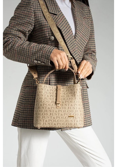 Just Polo Kadın Orijinal 4 Bölmeli Lüks El & Omuz Çantası Shoulder Bag Ebat: 25x25 Cm Vizon 74301768