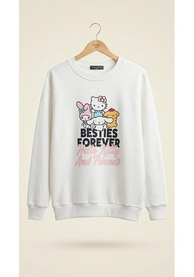Emila Kids Hello Kitty Kız Çocuk Sweatshirt Beyaz