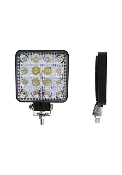 Off Road Kare Led Çalışma Lambası 16 Ledli 12-24v / 48w Uyumlu