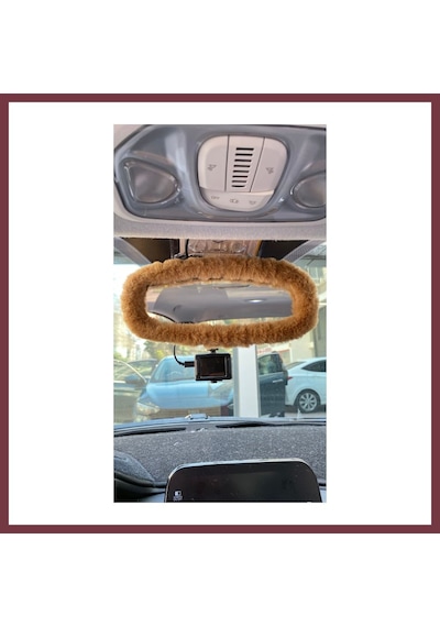 Storeşahin Peluş Dikiz Ayna Kılıfı Süs Kahverengi Shn0720