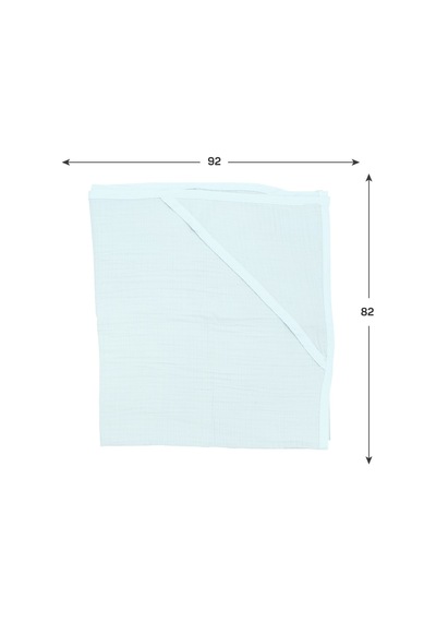 Ezh 1207 %100 Pamuklu 4 Kat Bebek Banyo Havlusu 92 x 82 CM Buz Mavisi