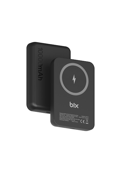 Bix PB112 10000 mAh 15 W Kablosuz Şarj Destekli Powerbank Siyah
