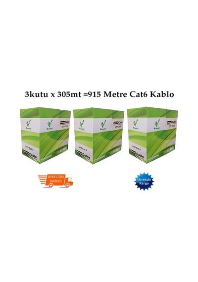3 Top 905 Metre Versatile Cat6 Ethernet Kablosu