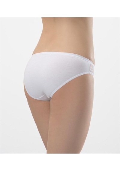 Türen 261 İkili Likralı Dantelli Bikini-beyaz Beyaz