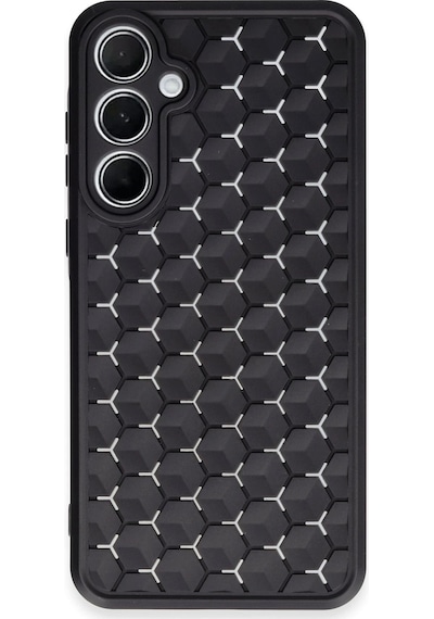 Gld-spt- Newface Samsung Uyumlu Galaxy A55 5g Kılıf Petek Silikon Kapak - Siyah