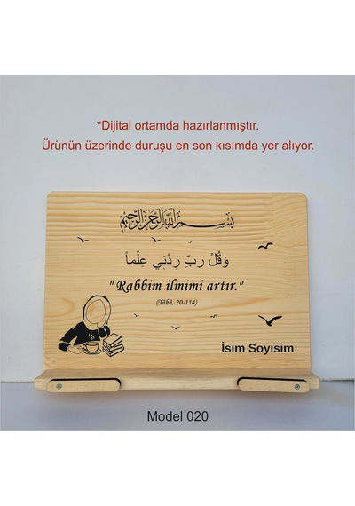 Münzevi Masaüstü Ahşap Rahle/tablet/kitap Tutucu-model020