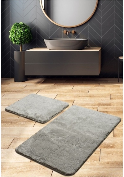 Sarar Gri Banyo Paspas Takımı 2'Li