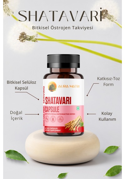Shatavari Hint Kuşkonmazı Şatavari-asparagus Racemosus 400 Mg, 60 Kapsül