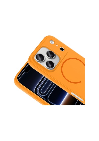 Apple Uyumlu iPhone 17 Pro Max Kılıf Magsafe Destekli Kamera Korumalı Yumuşak Silikon Ata Pro Tech Pembe
