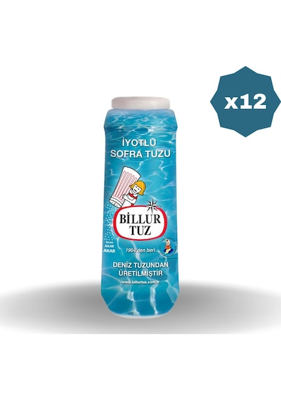 Billur Tuz Tuzluklu 500 Gr - 12 Adet