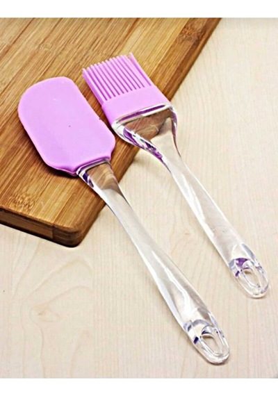 2'li Silikon Spatula Fırça Seti, Pasta Spatula Fırça Set, Mutfak Silikon Yumurta Sürme Fırçası Silik Diğer