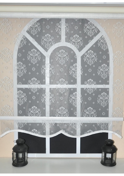 Çift Mekanizmalı Kirli Beyaz Damask Tül Perde Ve Ekru Stor Perde Stb45252-v01 Ekru