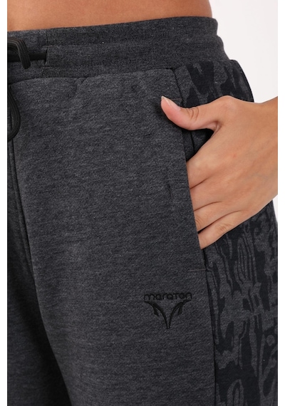 Maraton Sportswear Comfort Kadın Dönüşlü Paça Basic Siyah Pantolon 21451-siyah Siyah