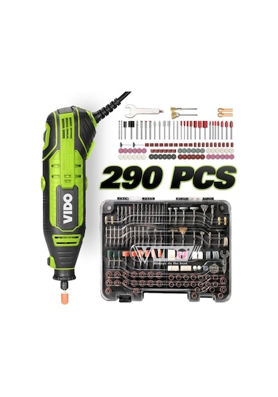 Vido Wd010710185 Elektirkli 6 Kademe Mini Taşlama Seti 290 Parça
