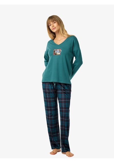 Blackspade Kadın Polar Pijama Takımı 52258 - Yeşil