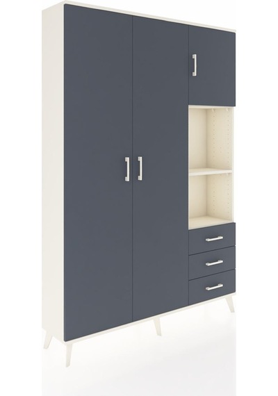 Arges Dolap 5 Raflı 3 Çekmeceli Tek Askılı 132x30x195 Aytaşı-antrasit/antrasit Antrasıt/antrasıt Arges Dolap 5 Raflı 3 Çekmeceli Tek Askılı 132x30x195 Aytaşı-antrasit/antrasit Antrasıt/antrasıt