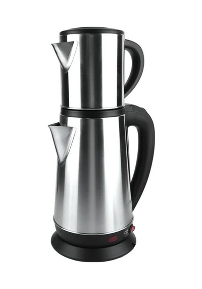 Crown Crw-2201 1800w 1.8 - 0.8 Litre Çelik Hazneli Çaycı Mutfak Kettle Demlikli Ve Süzgeçli Inox