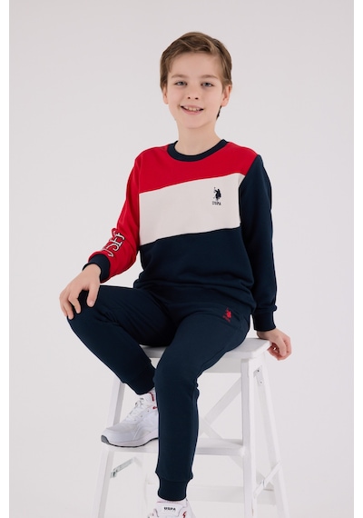 U.S. Polo Assn. Lisanslı Erkek Çocuk Alt Üst 2 Parça Eşofman Takımı Us2224 Lacivert