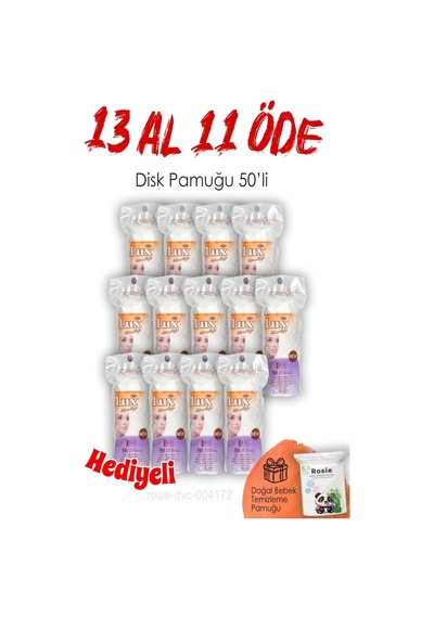 50'li Lux Disk Makyaj Pamuğu 13 Al 11 Öde Ve Rosıe
