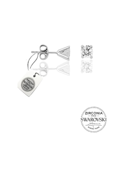 Gümüş Swarovski Tek Taş Küpe N11.50346