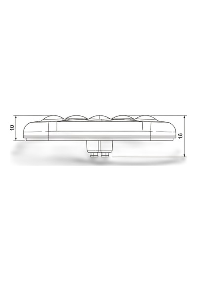 Sbdf6b 10v-30v Dikdörtgen Mavi Led Lamba Off Road , Tekne , Karavan , Kamp