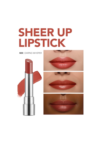 Flormar Sheer Up Yarı Transparan & Parlak Bitişli Nemlendirici Ruj 022 Daring Whisper
