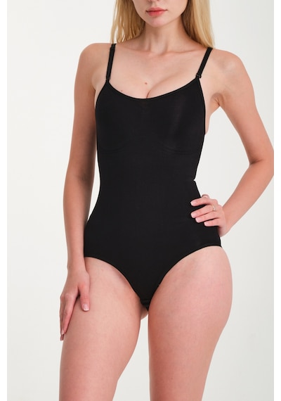 Fit Women 2 Beden Alt Tarafı Çıtçıtlı Seamless Zıbın Korse 9051 Siyah