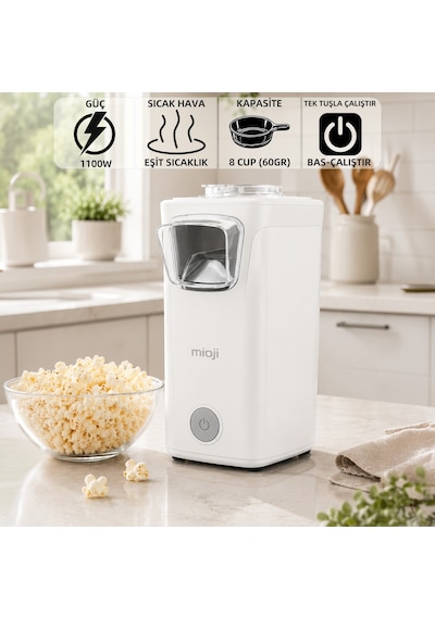 Mioji POPX1 1100 W Yağsız Kompakt Mısır Patlatma Makinesi