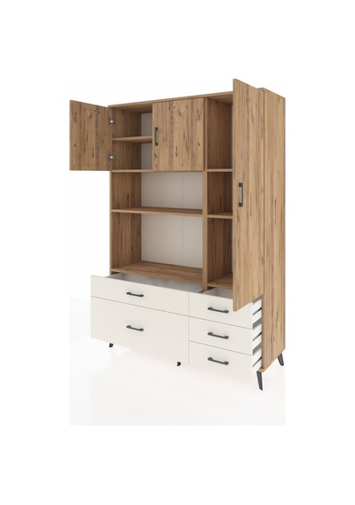 Hyperion Dolap 7 Raflı 5 Çekmeceli 3 Kapaklı 132x44x195 Çam-ç... Çam Hyperion Dolap 7 Raflı 5 Çekmeceli 3 Kapaklı 132x44x195 Çam-ç... Çam