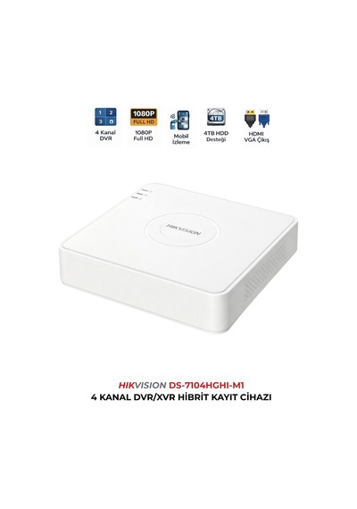 Ds-7104hghı-m1 4 Kanal Dvr Koaksiyel Ses Destekli
