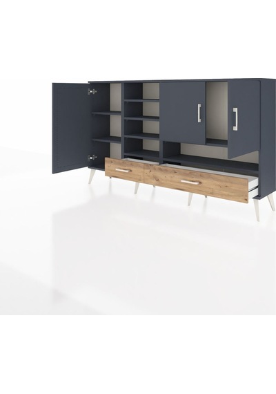 Arges Konsol 8 Raflı 2 Çekmeceli 3 Kapaklı 176x30x99 Antrasit-antrasit/çam Antrasıt/atlas Çam - Antrasıt Arges Konsol 8 Raflı 2 Çekmeceli 3 Kapaklı 176x30x99 Antrasit-antrasit/çam Antrasıt/atlas Çam - Antrasıt