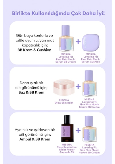 Missha Layering Fit Pine Phyto Mucin Serum Cushion SPF30 Pa++ Bran